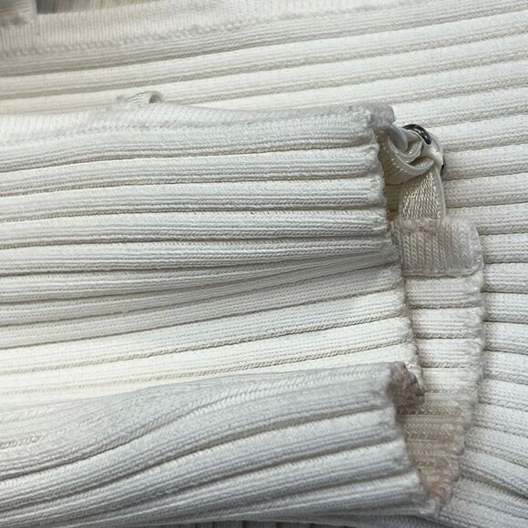 T by Alexander Wang Strap Detail in off White Bodycon Medium Sexy Stretchy LS - Picture 10 of 15